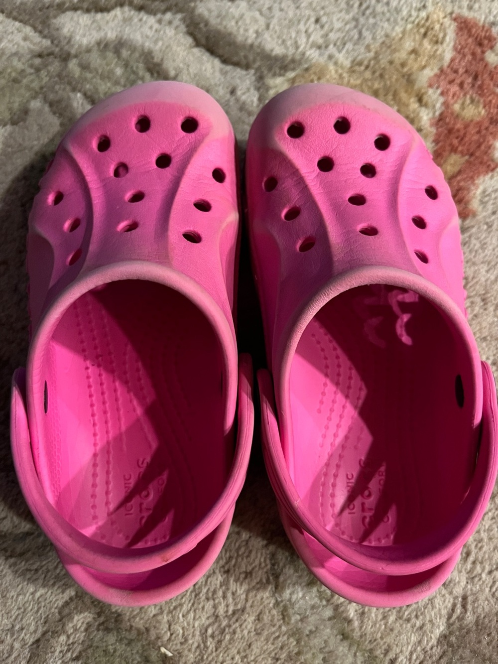 Kids Pink Slip-On Croc Shoes - size 10